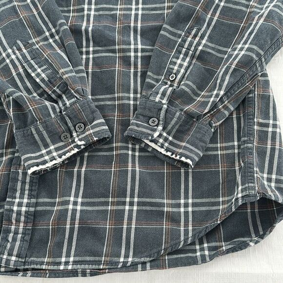 Calvin Klein Jeans Shirt Mens Extra Large Plaid Button Down Distressed 90s Y2K - Picture 3 of 9